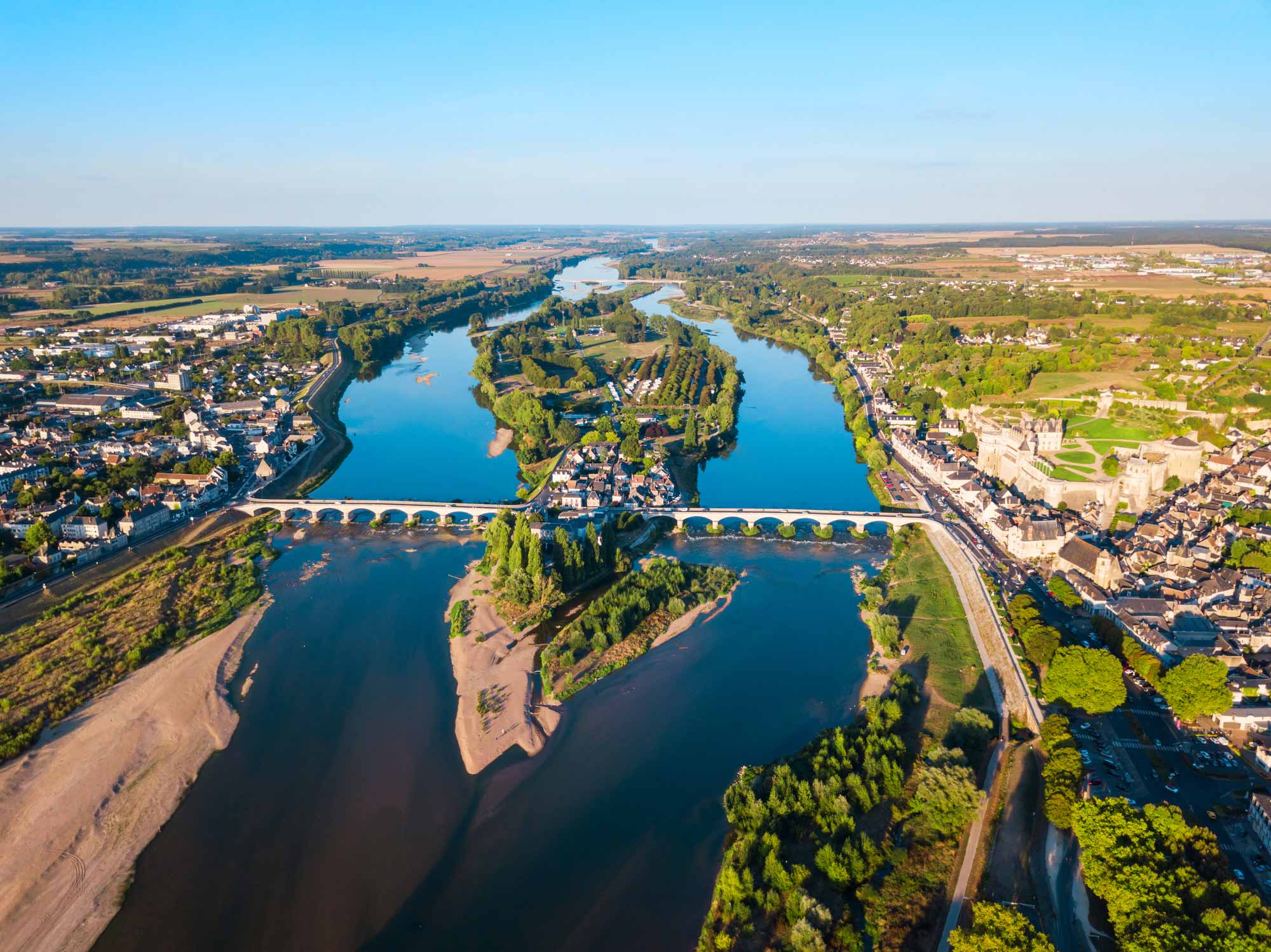 Amboise vue du ciel